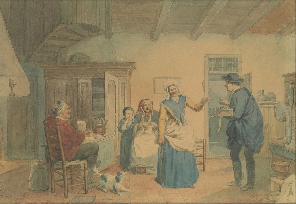 Un venditore ambulante di medicine